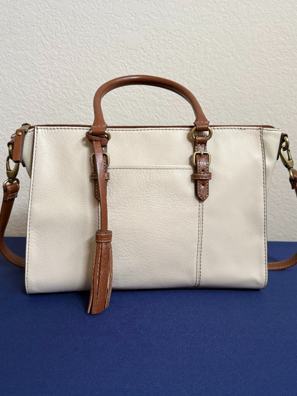 Tignanello Light Tan and Brown Handbag